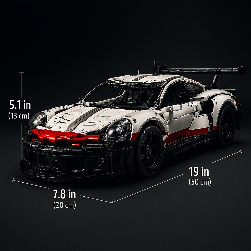 Racing Sports Car Building Set – 1580 Pieces Mechanical Engineering Model Kit for Adults & Kids