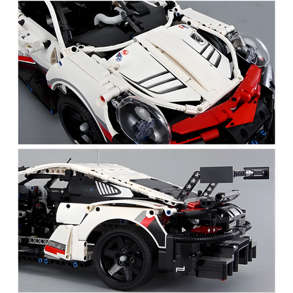 Racing Sports Car Building Set – 1580 Pieces Mechanical Engineering Model Kit for Adults & Kids