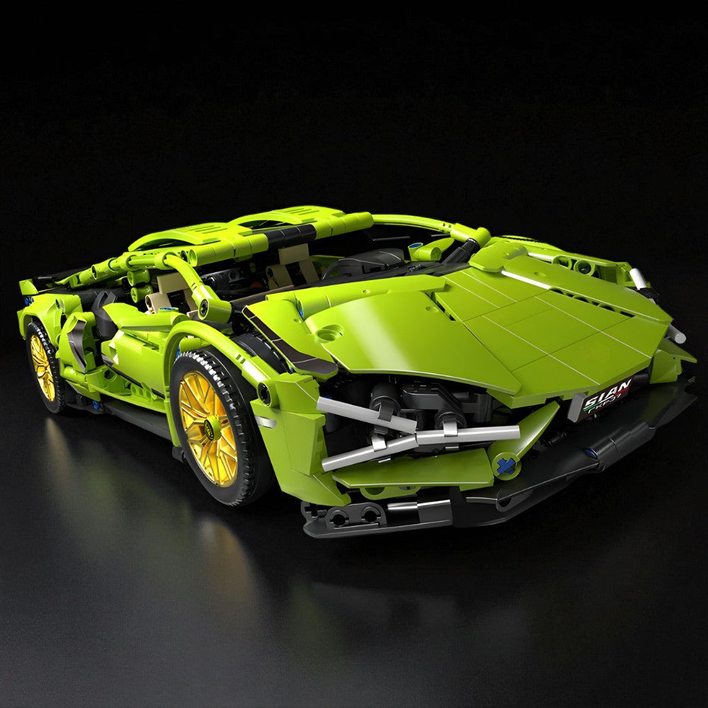 Lambo Green Racing Supercar Building Set 1:14 – 1314pcs Luxury Speed Vehicle