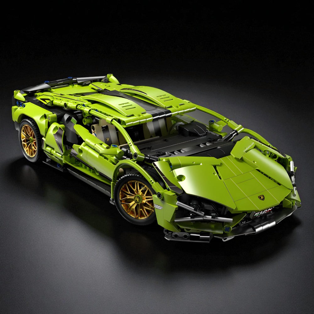 Lambo Green Racing Supercar Building Set 1:14 – 1314pcs Luxury Speed Vehicle