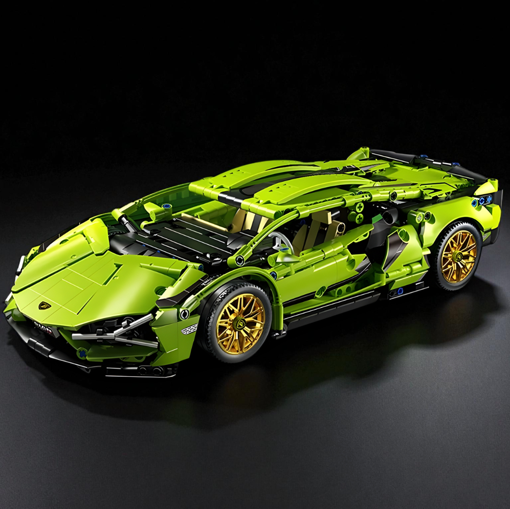 Lambo Green Racing Supercar Building Set 1:14 – 1314pcs Luxury Speed Vehicle