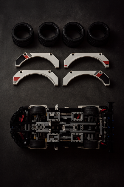 Racing Sports Car Building Set – 1580 Pieces Mechanical Engineering Model Kit for Adults & Kids